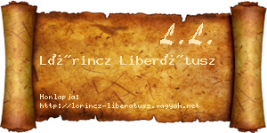 Lőrincz Liberátusz névjegykártya